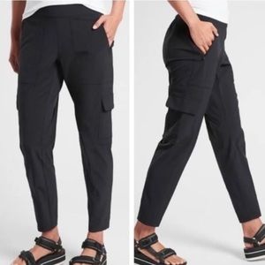 Athleta Chelsea Cargo Pant Lined Black NEW Plus Size 26 Long Full Length Pants